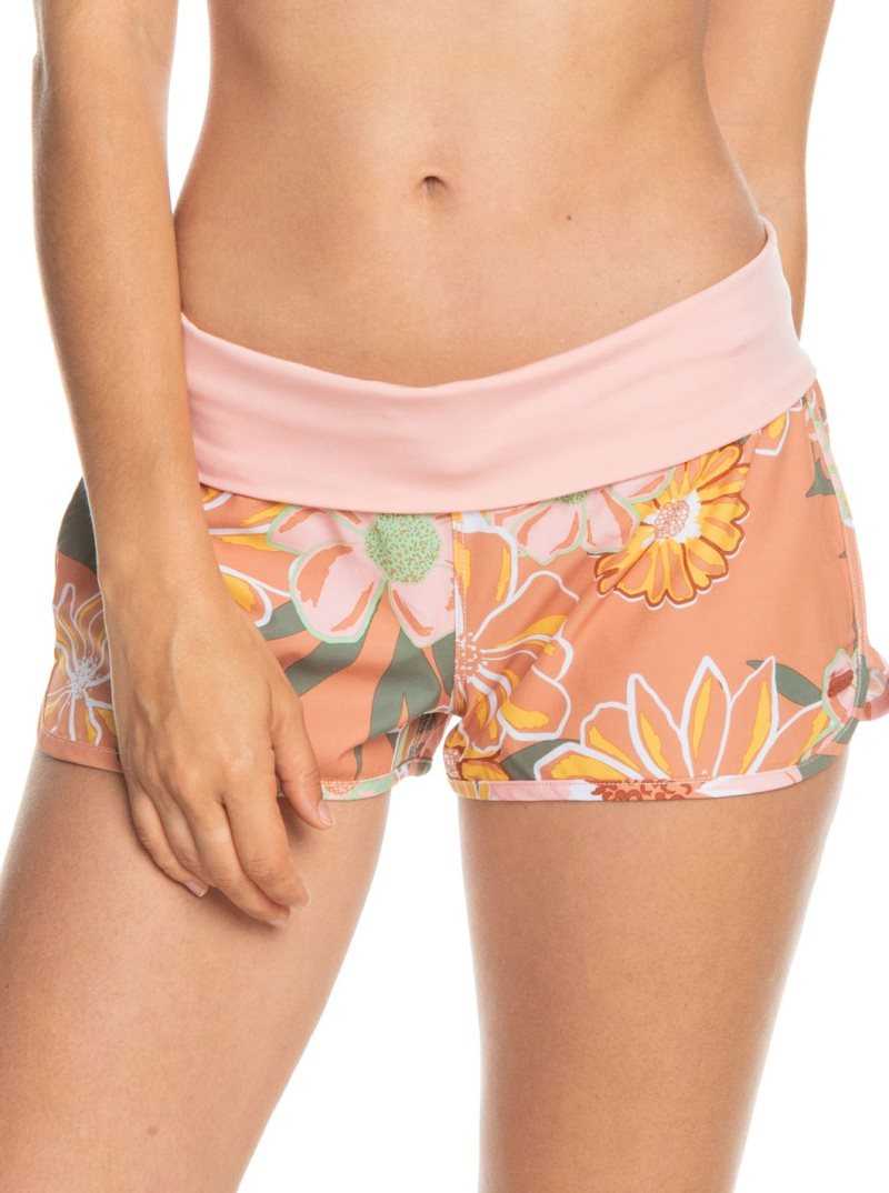 Toasted Nut Bloom Boogie S Roxy Endless Summer Printed 2\' Boardshorts | CGQKMB651