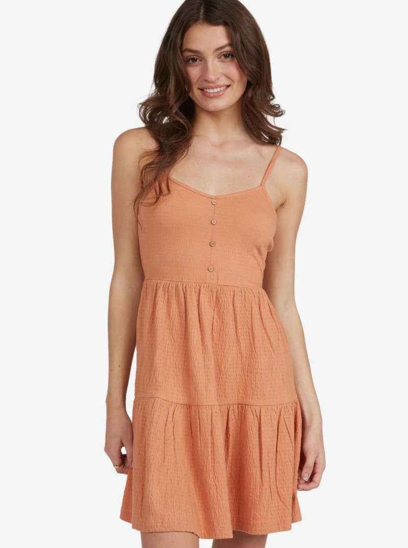 Toasted Nut Roxy Beach Hangs Strappy Dress | MTAXDU901