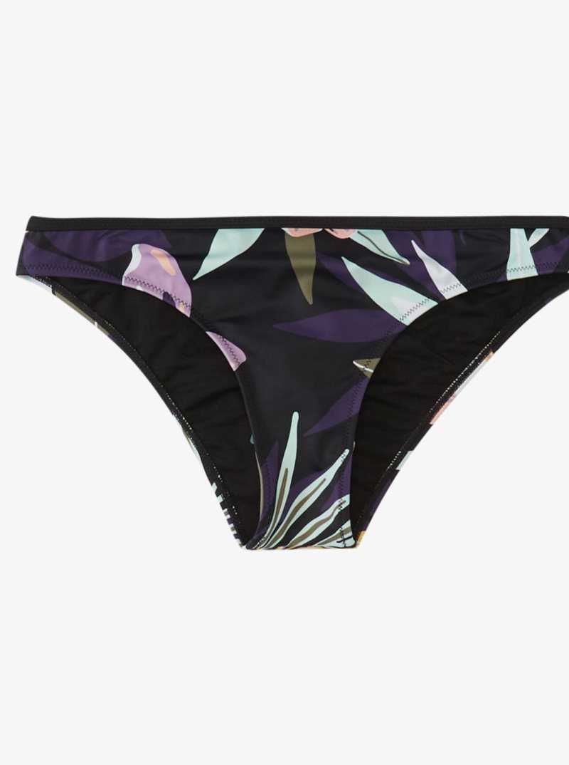 True Black Fasso S Roxy Active Regular Coverage Bikini Bottoms | CELJSZ310