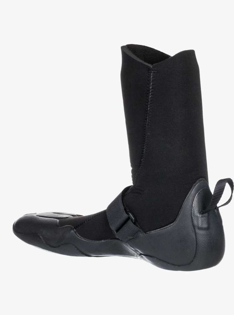 True Black Roxy 5mm Swell Round Toe Wetsuit Boots | VXDLTA427