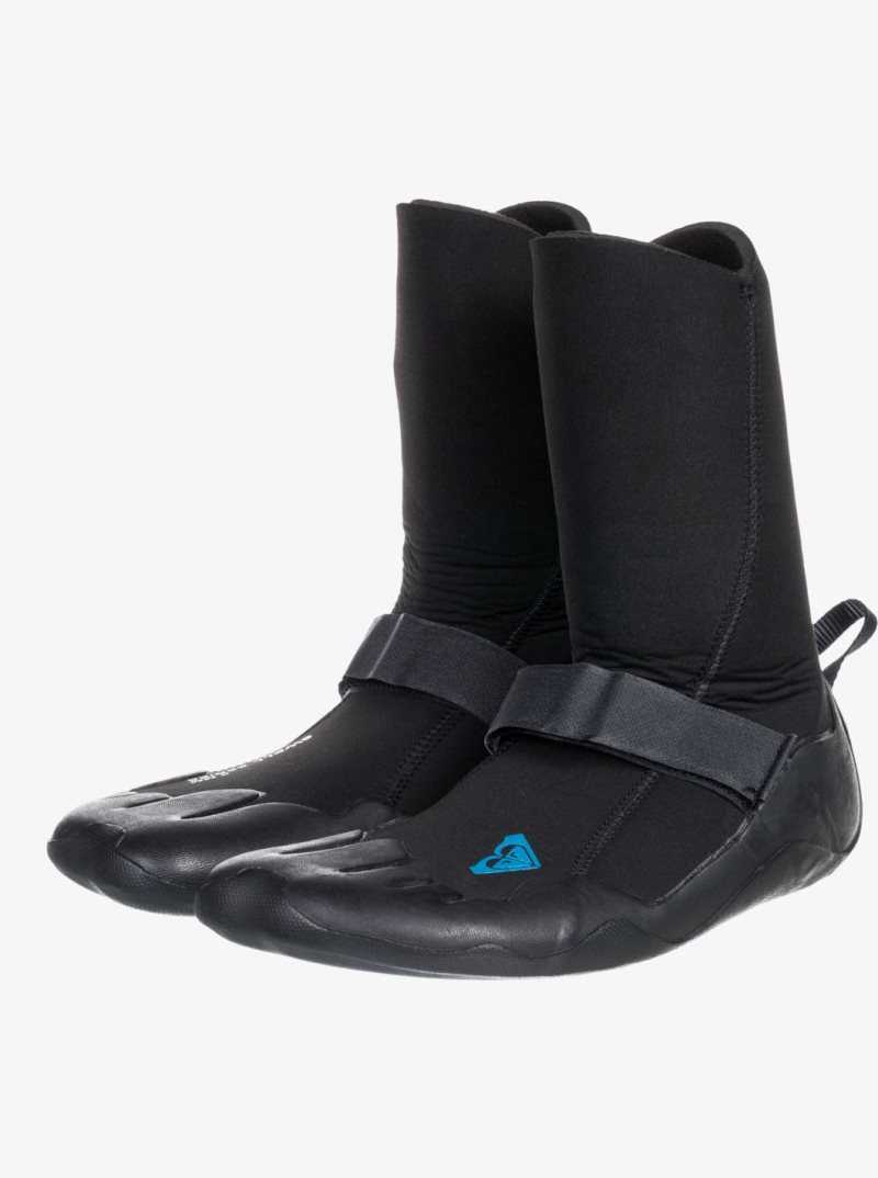 True Black Roxy 5mm Swell Round Toe Wetsuit Boots | VXDLTA427