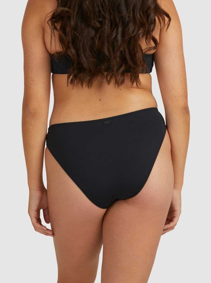 True Black Roxy Beach Classics Full Bikini Bottoms | HUGSRP734