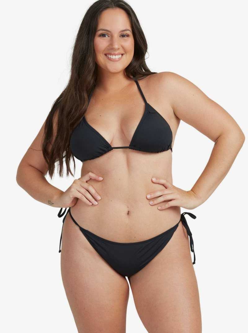 True Black Roxy Sd Beach Classics Mod Tiki Tri Separate Top | IRVANB823