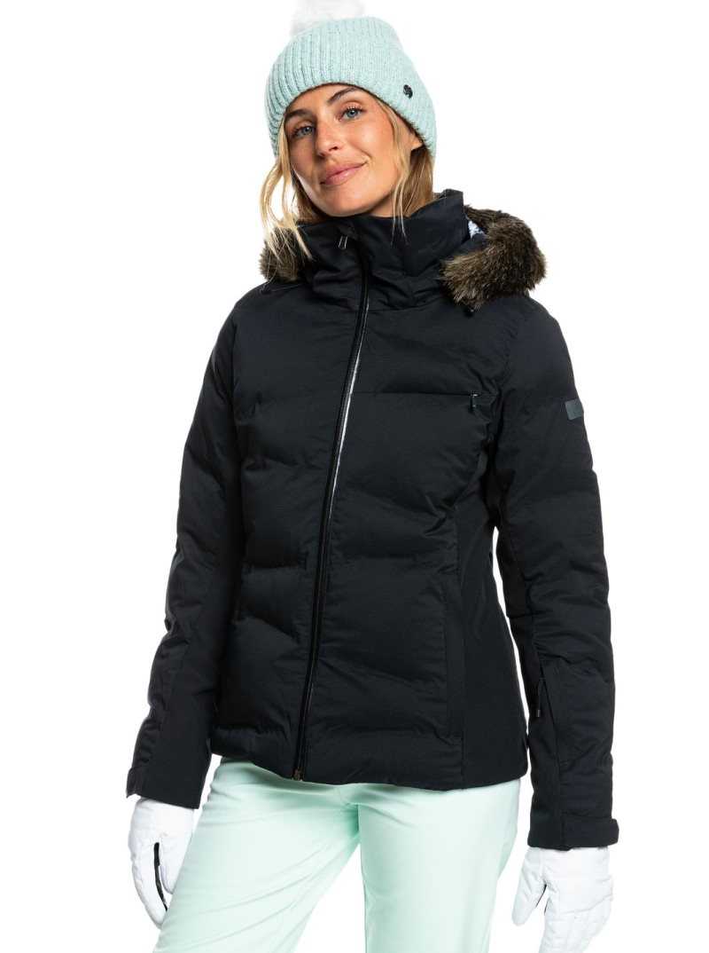 True Black Roxy Snow Storm Insulated Snow Jacket | QVTPCE201