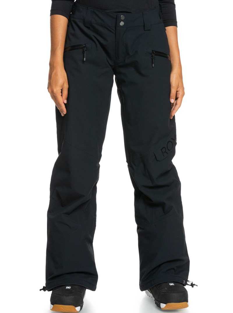 True Black Roxy Wood Rose Insulated Snow Pants | TBFMER873