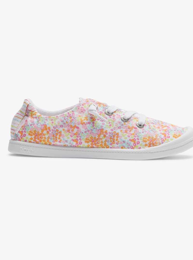 White/Crazy Pink/Orange Roxy Bayshore Shoes | ALGSNE026