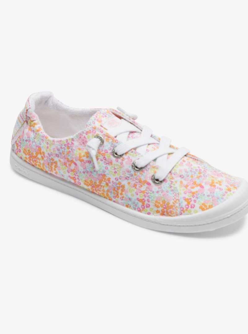 White/Crazy Pink/Orange Roxy Bayshore Shoes | ALGSNE026