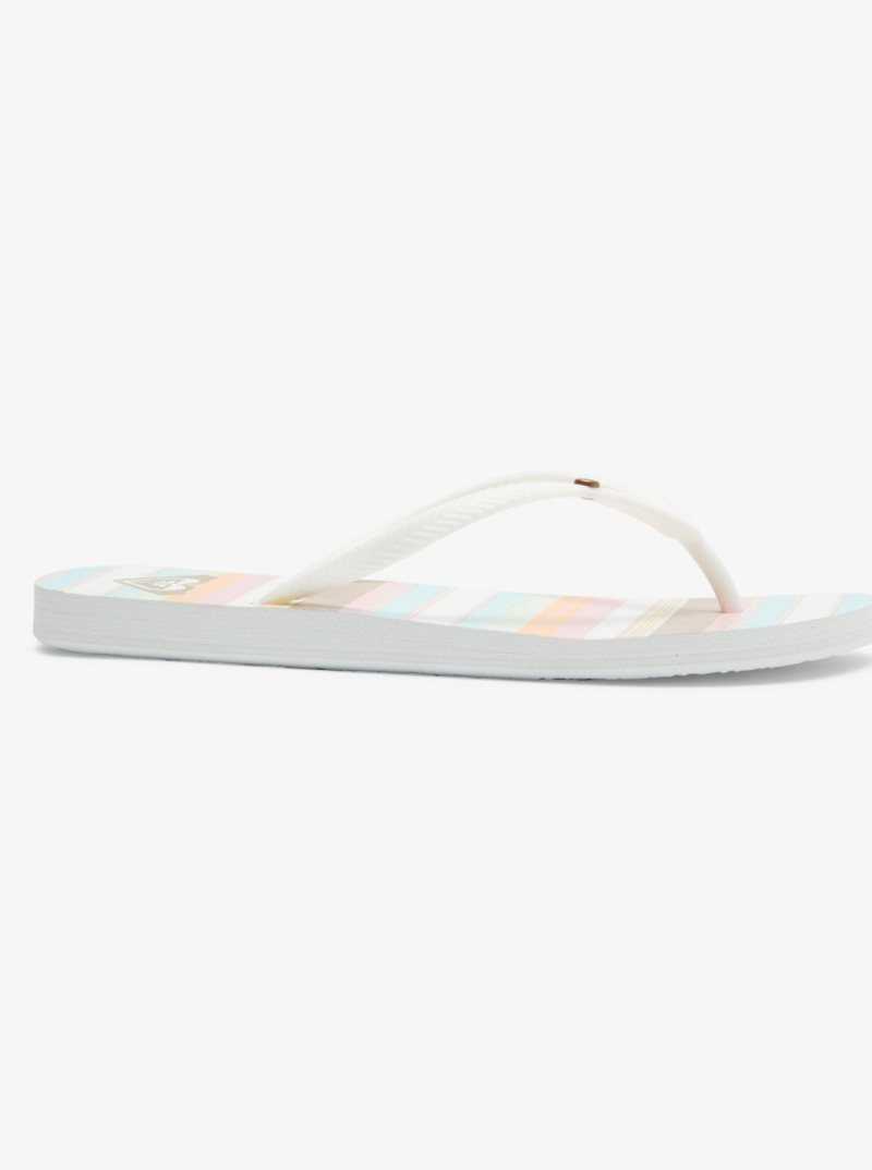 White/Pink/Multi Roxy Bermuda Sandals | WQHVYX276