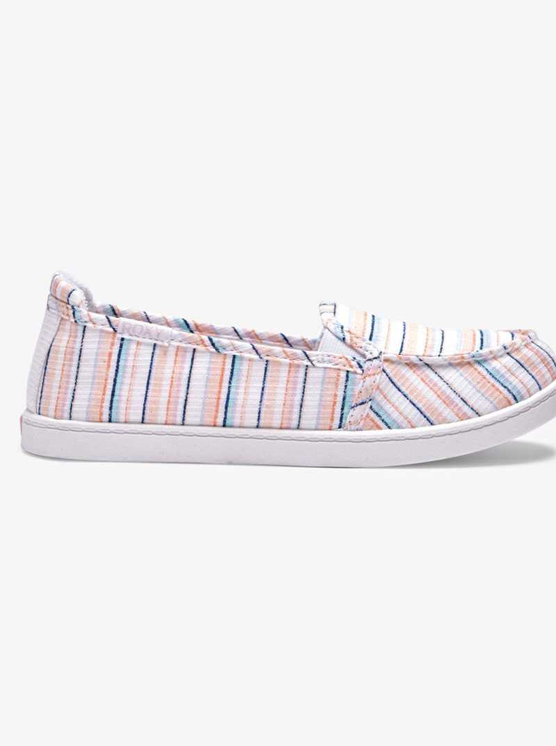 White/Pink/Multi Roxy Minnow Slip-On Shoes | SLEBUQ604