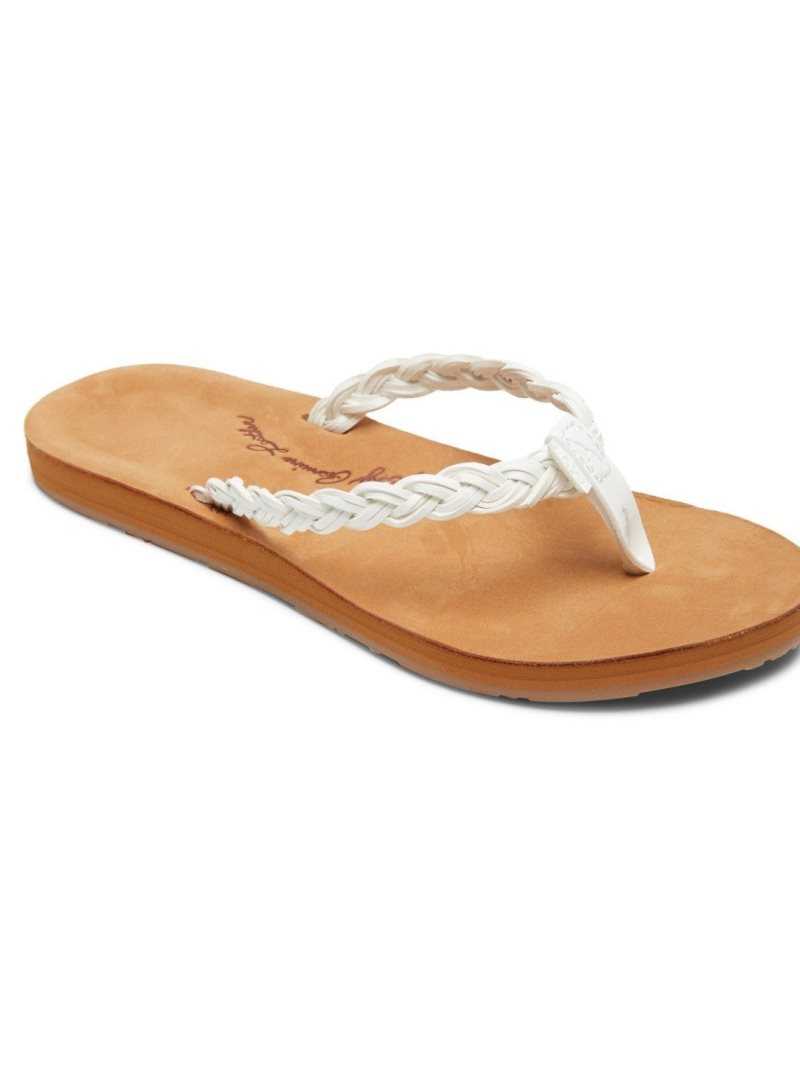 White Roxy Lorraine Braid Sandals | KRFZPC204