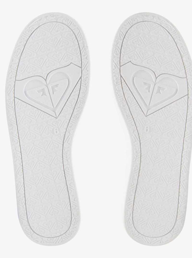 White Roxy Minnow Knit Slip-On Shoes | BHMEIC427