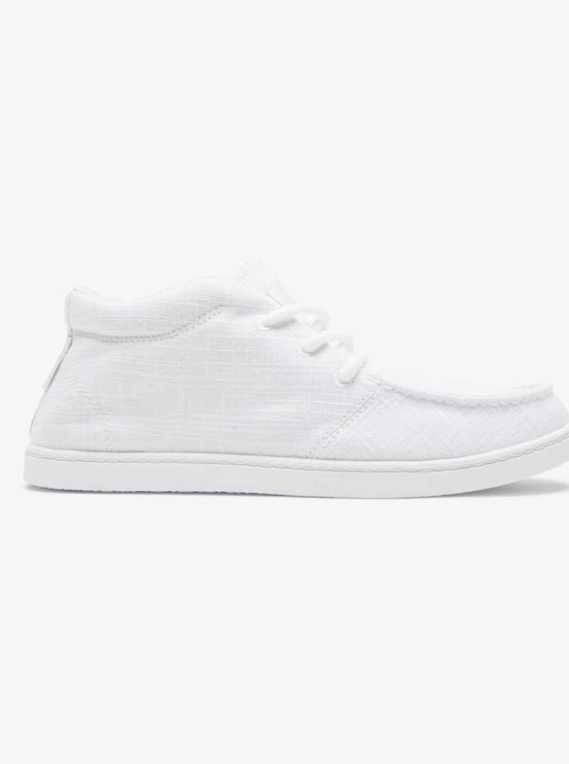 White Roxy Minnow Mid Mid-Top Shoes | BNVIOP548