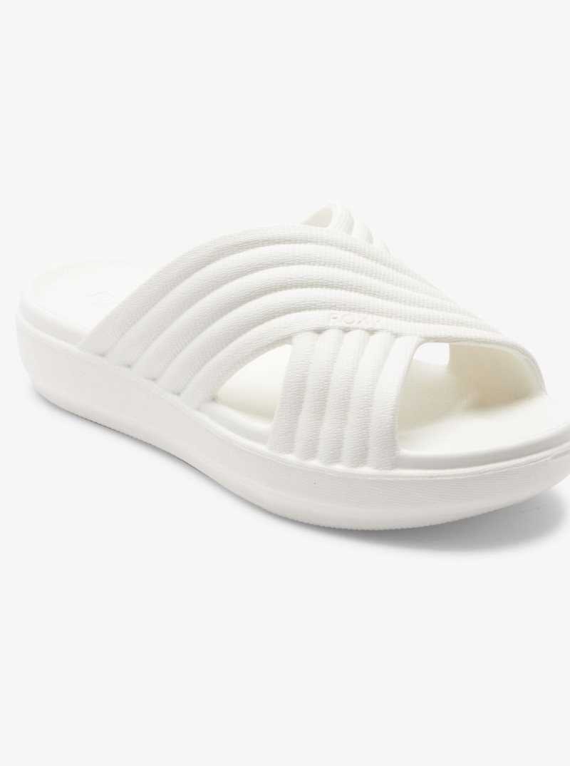 White Roxy Rivie Sandals | GXWFLV456