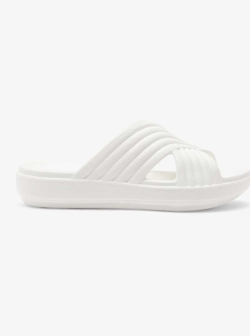 White Roxy Rivie Sandals | GXWFLV456