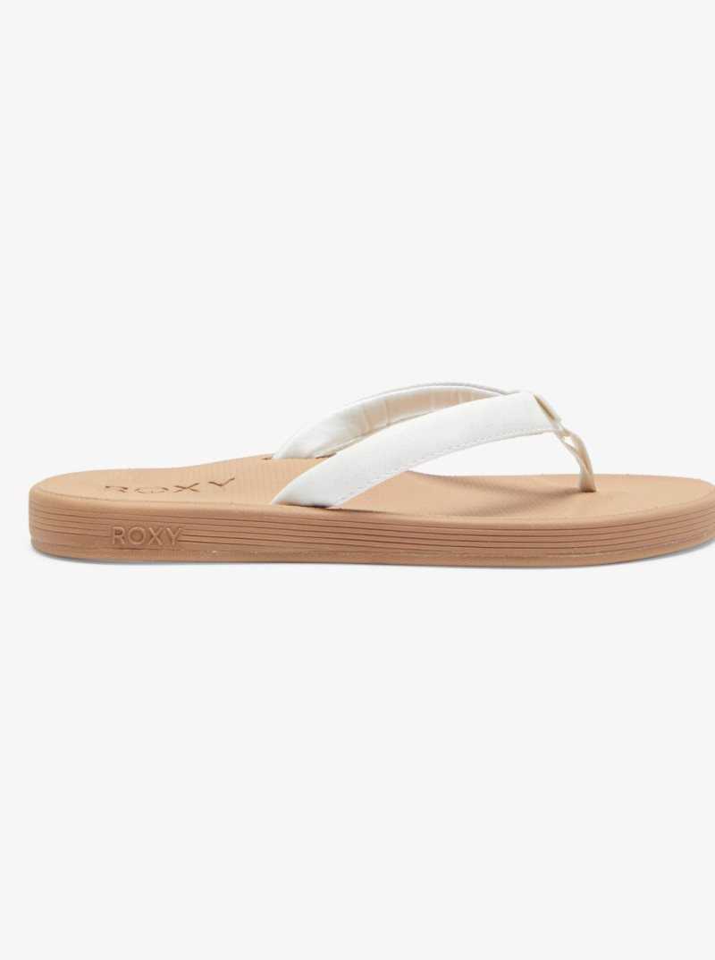 White Roxy Solana Sandals | VNBJSX067