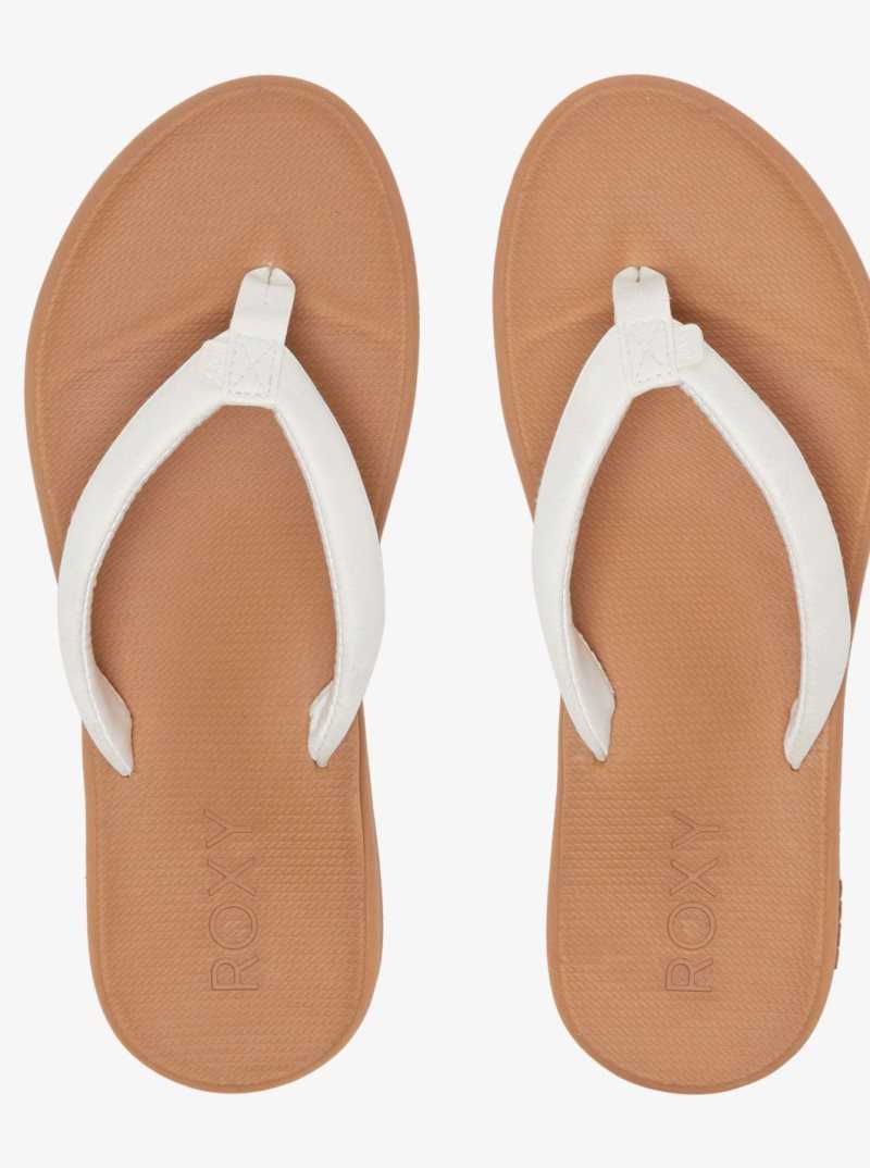 White Roxy Solana Sandals | VNBJSX067