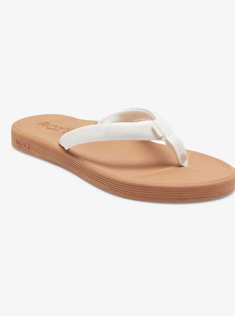 White Roxy Solana Sandals | VNBJSX067