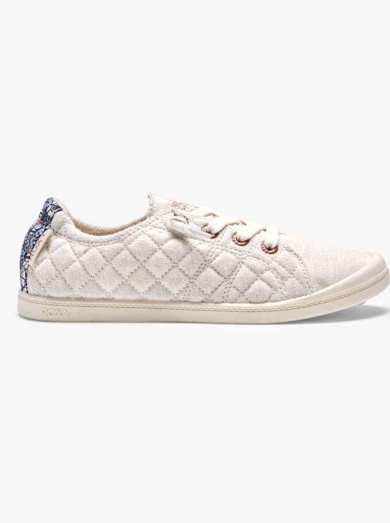 White/White/C Blue Roxy Bayshore Shoes | PKODFX379