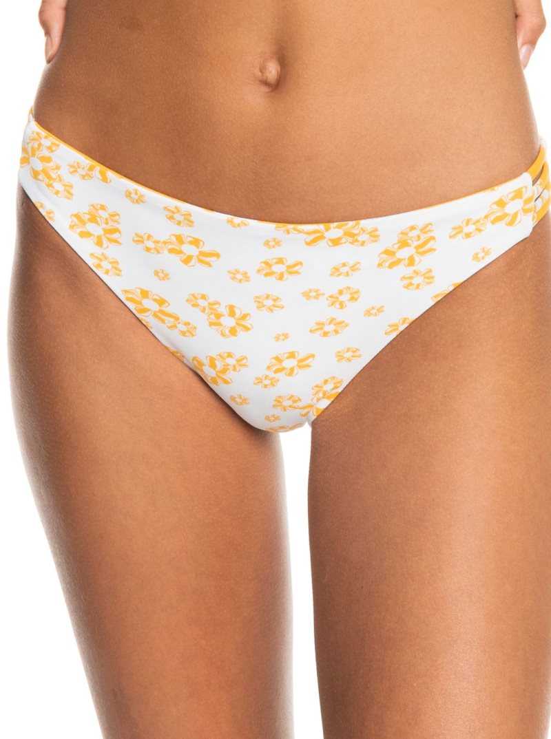 Yolk Yellow Flower Power Dit S Roxy Flower Lover Hipster Bikini Bottoms | TIOXMD536