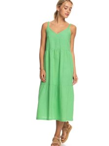 Absinthe Green Roxy Waiting Line Midi Dress | IZDHPB712