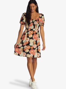 Anthracite Boogie Chillen Roxy Hello Petal Mini Dress | LZCNEX503