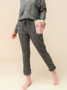 Anthracite Heather Roxy High Tide Non-Denim Pants | WFHPXS306