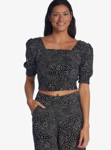 Anthracite Lovely Day Roxy Abundant Swell Woven Top | OQXIDW634