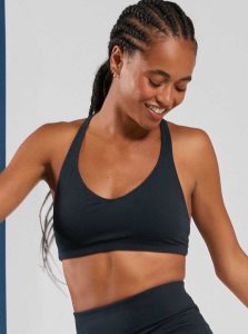 Anthracite Roxy Heart Into It Sports Bra | KHJBQN630