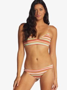 Baked Clay Endless Summer Stri Roxy Printed Beach Classics Cheeky Bikini Bottoms | WRYJTQ751