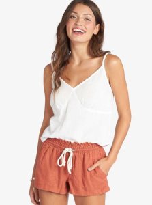 Baked Clay Roxy Oceanside Elasticized Shorts | XSTAQC639