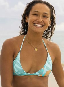 Blue Surf All Palmed Out Roxy Pro The True Air Tiki Triangle Bikini Top | FNEZCG982