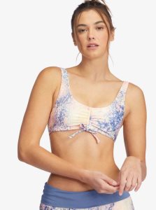 Bright White Concrete Jungle Roxy Active Athletic Bralette Bikini Top | PTWSLA729