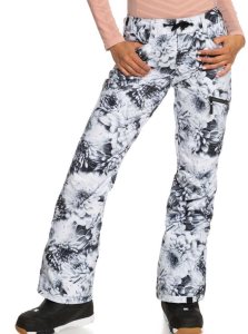 Bright White Future Flower Roxy Nadia Printed Insulated Snow Pants | NKTIVY213