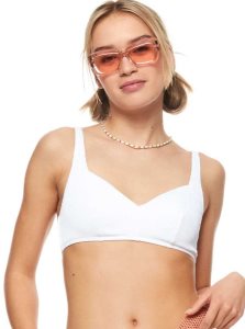 Bright White Roxy Love The Sun Ray Bikini Top | AXCVJW569