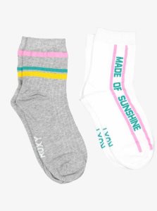 Bright White Roxy Shorty 2-Pack No-Show Socks | SJAUXO957