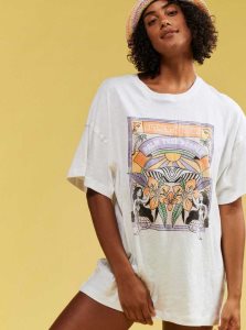 Bright White Roxy Sweet Sunshine Oversized T-Shirt | BUYEGI495