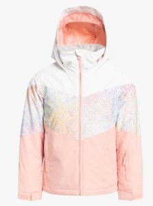 Bright White Splash Roxy 4-16 Whist Insulated Snow Jacket | RGSWEV360