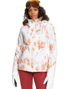 Bright White Tenderness Roxy Jet Ski Premium Insulated Snow Jacket | BSAMVG897