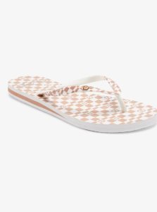 Brown/White Roxy Portofino Flip-Flops | VHETWB436