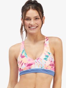 Cantaloupe Tropi Palm Roxy Active Halter Bikini Top | UHTJDG921