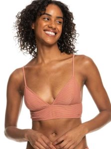 Cedar Wood Roxy Coconut Crew Tank Bikini Top | HUJGPT058