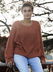 Etruscan Red Roxy Early Morning Crew Neck Sweater | HNGOIW928