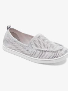 Grey Roxy Minnow Knit Slip-On Shoes | AJGFUD750