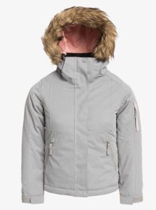 Heather Grey Roxy 4-16 Meade Insulated Snow Jacket | NIXCGH134