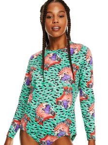 Holy Green Melie Roxy Stella Jean Long Sleeve UPF 50 Rashguard | HFGQLI985