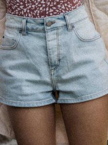 Light Blue Roxy Call Me Back Denim Shorts | DQCHVP571