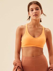 Mock Orange Roxy Heart Into It Sports Bra | GAINBC068