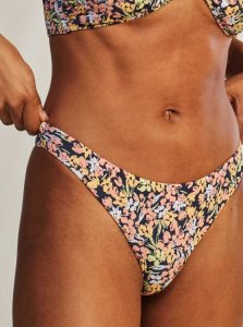 Mood Indigo Ditsy Love Roxy Printed Beach Classics Mini Bikini Bottoms | BHGXSK590