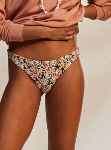 Mood Indigo Ditsy Love Roxy Printed Beach Classics Cheeky Bikini Bottoms | RAHGDK613