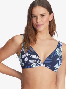 Mood Indigo Seaside Tropics Roxy Printed Beach Classics D-Cup Underwire Triangle Bikini Top | DLKGMR942